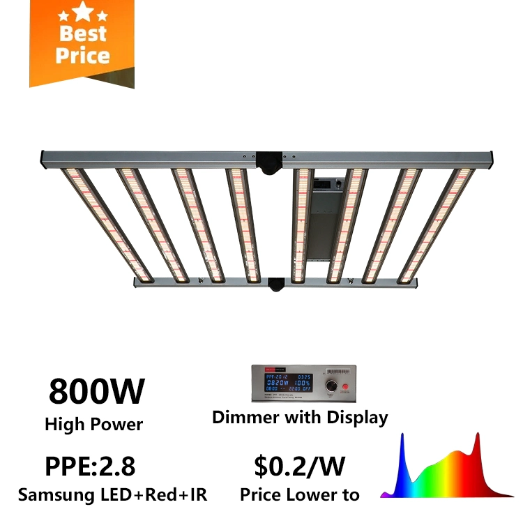 Dimmable 800W IR 730nm UV 395nm Full Spectrum Foldable LED Grow Light