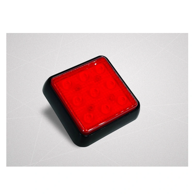 Factory High Quality 9PCS LED 12-24V Rectangle Vehicle Stop Turn Rear Tail Lights for Truck Trailer Marine with E-MARK