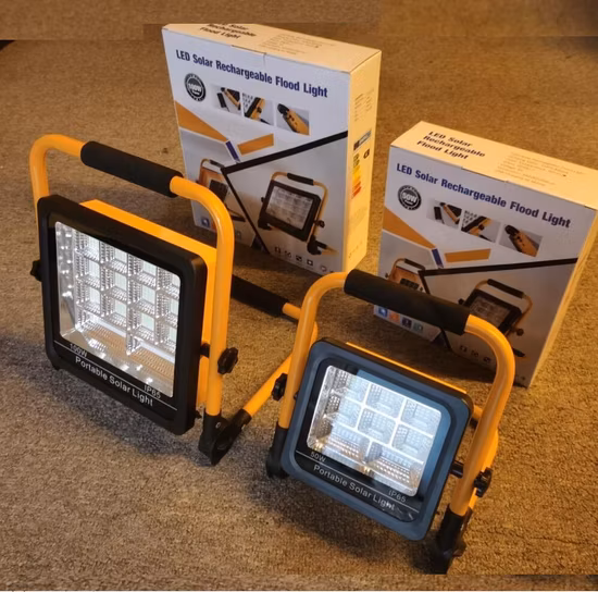 USB Charging Cable Camping Garden Solar Light Yard Traffic Warning Fishing Portable Convenient Using IP65 Solar Flood Light