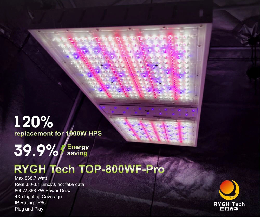 Horticulture Lighting Indoor Growing Hydroponics Plant Lamp Waterproof Vertical Farming Top Canopy Best Full Spectrum Red UV IR 600W 800W 1000W LED Grow Light