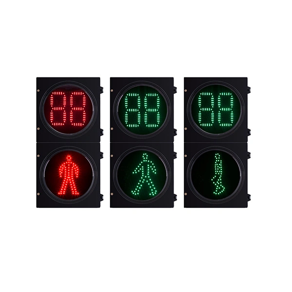 Red Green Pedestrian Light with Pole LED Traffic Signal Light