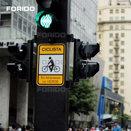 Red Green Pedestrian Light with Pole LED Traffic Signal Light